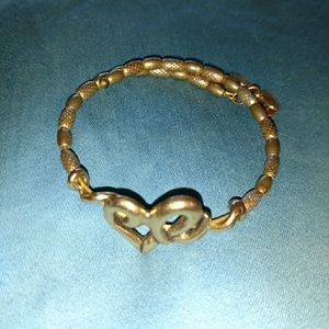 Alex and Ani gold wrap heart bracelet